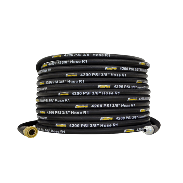 Rubber Hose with Connectors 3/8“ QC – M 3/8“ QC
