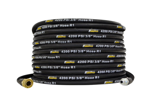 10m Rubber Hose with Connectors 3/8“ QC – M 3/8“ QC- F 4000PSI 275bar