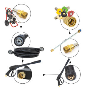 Pressure gun and extension kit accessories for the pressure washers instruction
