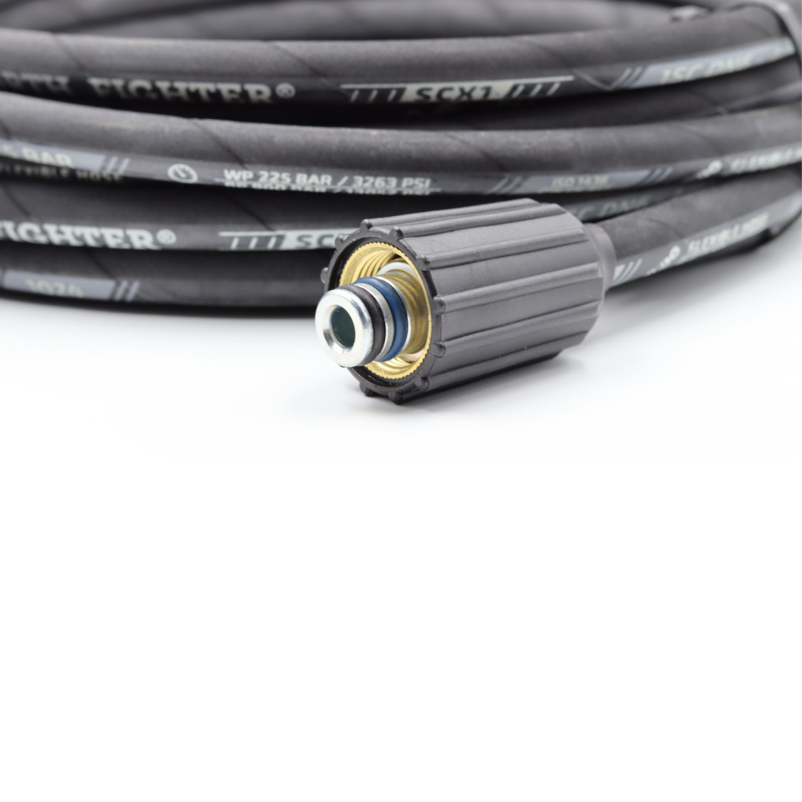 Vysokotlaková gumená hadica 8m 1/4“ 225bar, pre elektrický vysokotlakový čistič W2200EA – Obrázok 5